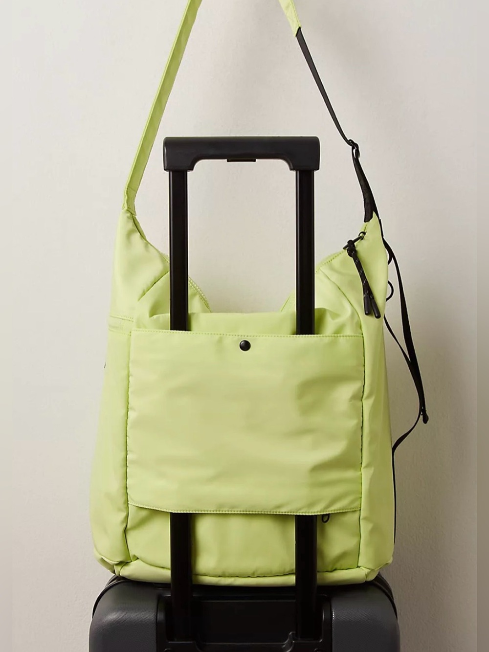 Free People No Time Zones Carryall Tote. NWT. Whipped lime